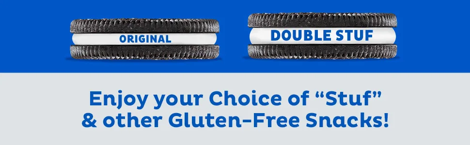 OREO Original & OREO Double Stuf Gluten Free Cookies Variety Pack, 4 Packs - image