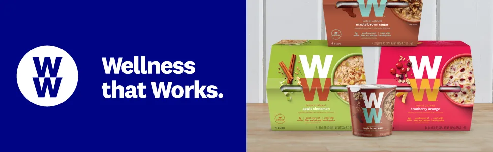 WW Maple Brown Sugar Instant Oatmeal - 3 SmartPoints - 2 Boxes (8 Count) - Weight Watchers Reimagined - crunchy snacks, ww, weight watchers, healthy, chips, veggie stick straw, pop chips, cookies, skinny