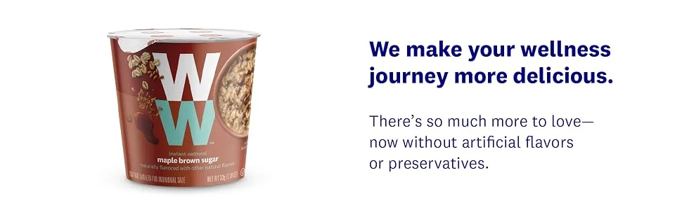 WW Maple Brown Sugar Instant Oatmeal - 3 SmartPoints - 2 Boxes (8 Count) - Weight Watchers Reimagined - wellness, no-artificial, sweetener, flavors, ww, weight watchers, yummy, healthy, weight loss,