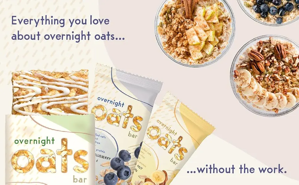 Overnight Oats Bar Apple Cinnamon, 11.7 Ounces, 9 Count Apple Cinnamon 9 Count (Pack of 1) - overnight oats bar