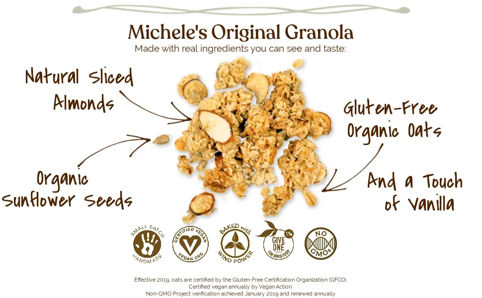 Michele's Granola Original Gluten-Free & Non-GMO, 5 LB Bulk Bag 5 Pound (Pack of 1) - granola