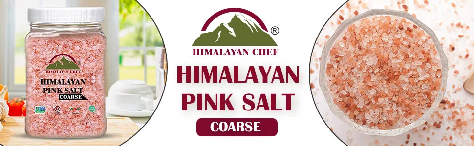 Himalayan Chef Pink Himalayan Salt Coarse Grain, Plastic Jar - 5 lbs. For Refill Grinders - pink himalayan salt