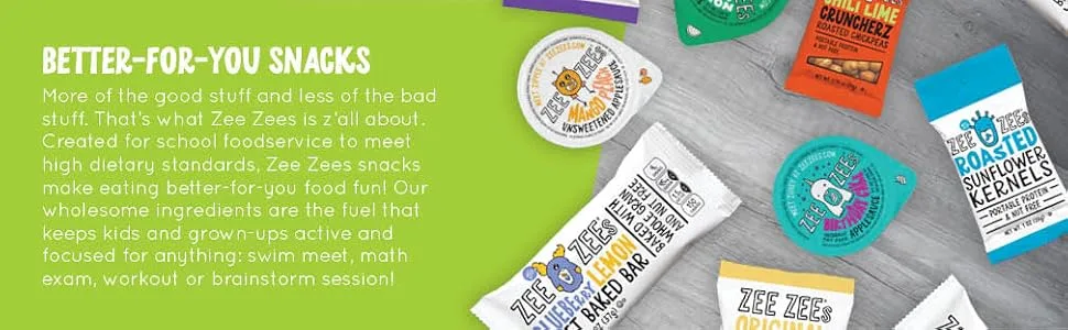 Zee Zees Starter Variety Snack Pack - Soft Baked Bars, Sunflower Kernels, Grahamz & Dried Fruit, Nut Free, 32 Count - zee zees, better for you, snacks, family, kids