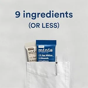 RXBAR Minis, 30ct Variety Pack, 0.92 Oz - 30 Count (Pack of 1) Variety Pack 30 Count (Pack of 1) - 9 ingredients