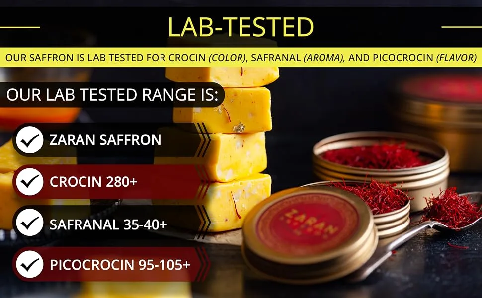 Zaran Saffron, Superior Saffron Threads (Super Negin) Premium grade Saffron Spice for Paella, Risotto, Tea's, and all Culinary Uses (10 Grams) 10.0 Grams - Zaran Saffron Lab Tested Saffron