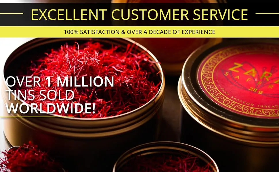 Zaran Saffron, Superior Saffron Threads (Super Negin) Premium grade Saffron Spice for Paella, Risotto, Tea's, and all Culinary Uses (10 Grams) 10.0 Grams - zaran saffron threads