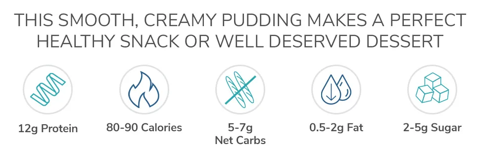WonderSlim Protein Pudding Mix, Variety Pack - 6-7g Net Carbs, 80-90 Calories, 0.5-2g Fat, 12g Protein (7ct) - Smooth creamy pudding healthy snack dessert 12g protein 80 90 calories low carb low fat low sugar
