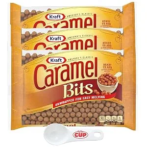 By The Cup Bundle: (1) Coffee Drizzle Spoon & (3) Kraft Caramel Bits 11 Ounce Bag - product square