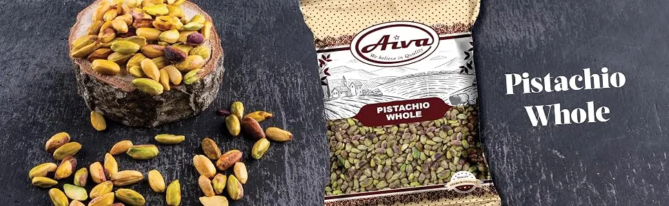 Aiva Raw Pistachios, No Shells, Unsalted (4 LB - BUlk) - Banner_Conventional Pistachio Whole