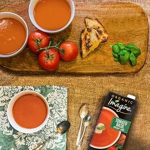 Imagine Organic Light in Sodium Butternut Squash Creamy Soup 32 fl. Oz (Pack of 6) 32 Ounce (Pack of 6) - Imagine Creamy Tomato Basil Soup