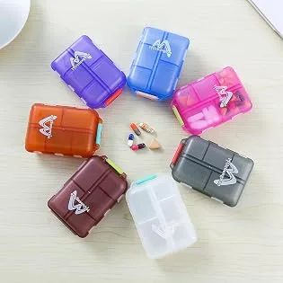 4 Pack Tablet Box 7 days Pill dose 10 compartments Handy medication box Easy to open Pillendose 7 days by muchengbao (gray) ... - Tablettenbox 7 Tage, Pillendose 10 Fächer