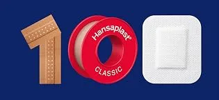 Hansaplast Universal Pflasters (20 strips) dirt and water -repellent wound paving plaster set with strong adhesive power & bacteria shield 20 pieces (1 Pack) 20 strips - with Bacteria Shield - hansaplast