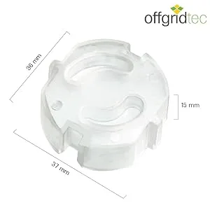 Offgridtec 12 pcs. Child safety lock for socket protection pluggable socket caps white 12x socket cap white - Offgridtec Kindersicherung Steckdose steckbar transparent Abmessungen
