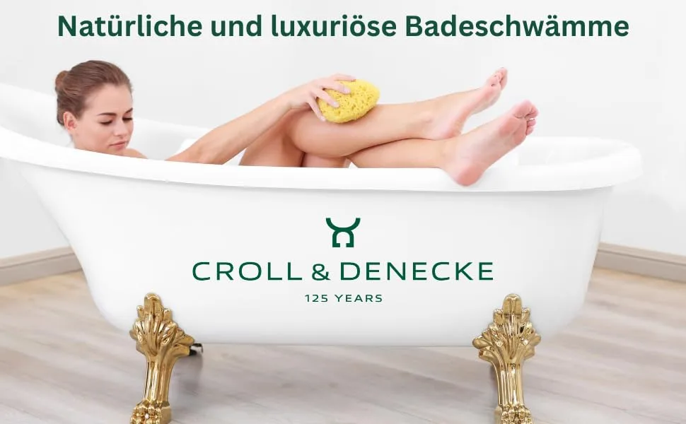 Croll & Denecke M080 natural sponge from the Mediterranean medium quality size 8 cm 1 pack - Banner natürlich