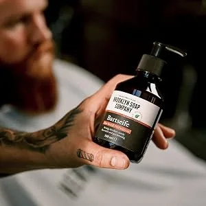 Beard Shampoo (200ml) BROOKLYN SOAP COMPANY Beard soap cleans and cares for the beard reduces dandruff 200 ml (1 pack) - bartseife bartshampoo detailansicht