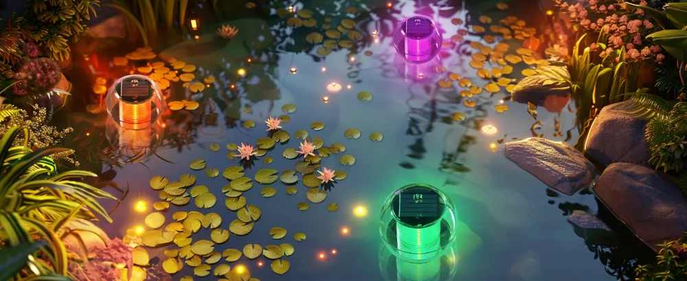 ELETOROT Solar floating pool lighting pool accessories pond lighting solar floating ball pool light water light multiple decoration for pool pond garden flowers (2 pieces) 2 pcs - teich deko