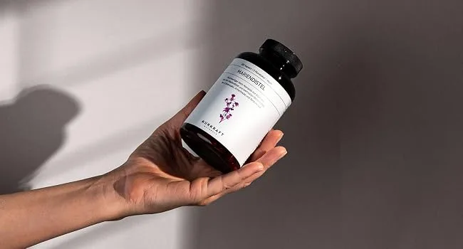 KURKRAFT Milk Thistle Capsules (180 pcs) - Complex with silymarin artichoke dandelion and desmodium - Mariendistel