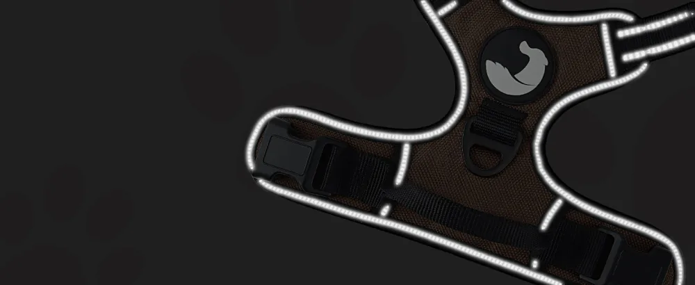 Joytale dog harness Small dogs reflective soft padded dogs curve anti -train adjustable breathable breast dishes with safe simple control handle brown s s (1 Pack) brown - Hundegeschirr