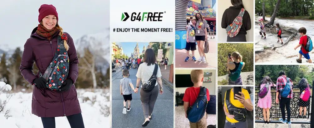G4Free light breast pocket sling shoulder backpacks nice shoulder bag triangle pack pack backpack travel cycling or multiple daily packs black - G4Free