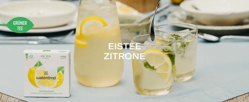 Waterdrop Microdrinkrink Eisetee Set |36 Ice Tea drops cubes |Zero sugar powder |3 fruity varieties: black tea + peach green tea + lemon black tea + raspberry |Valuable vitamins button pack - waterdrop microdrink tee grüner tee eistee detox tee eistee tee geschenkset cold tea zitrone