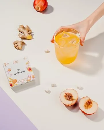 Waterdrop Microdrinkrink Eisetee Set |36 Ice Tea drops cubes |Zero sugar powder |3 fruity varieties: black tea + peach green tea + lemon black tea + raspberry |Valuable vitamins button pack - waterdrop youth