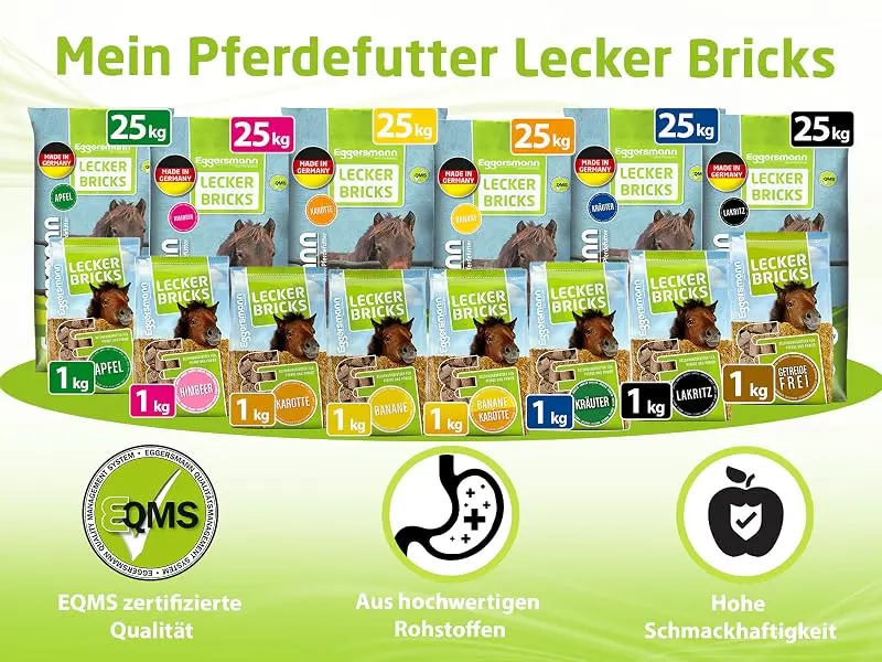 Eggersmann delicious bricks raspberry - horseecker raspberry - treats for horses and ponies - 2.5 kg bag raspberry 2.5 kg (1 Pack) - mineral bricks pferd beschäftigung pferdesnacks pony reiter pferdemuesli ohne zucker