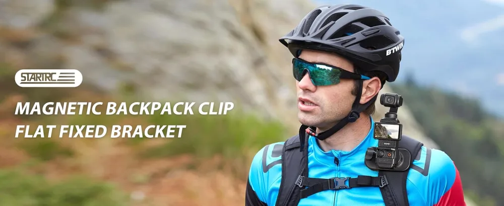 STARTRC Magnetic Backpack Shoulder Strap Mount 360 Universal Quick Release Backpack Mount for DJI Action/Osmo Pocket/Max/Mini/Hero/Fusion Session/Insta360 and Action Camera Accessories Backpack Clip Mount - Breite Kompatibilität Geeignet für alle Arten von Sportkameras