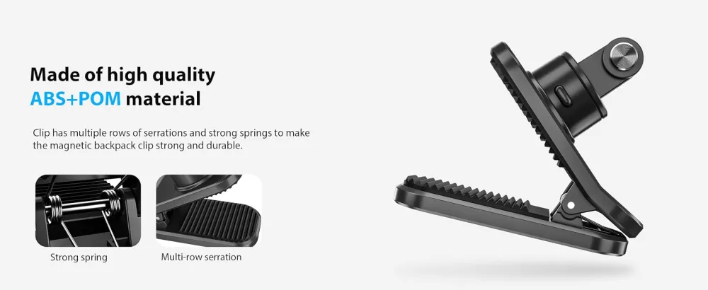 STARTRC Magnetic Backpack Shoulder Strap Mount 360 Universal Quick Release Backpack Mount for DJI Action/Osmo Pocket/Max/Mini/Hero/Fusion Session/Insta360 and Action Camera Accessories Backpack Clip Mount - Magnetische Rucksack-Schultergurthalterung