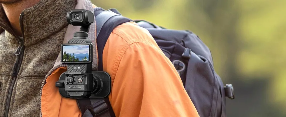 STARTRC Magnetic Backpack Shoulder Strap Mount 360 Universal Quick Release Backpack Mount for DJI Action/Osmo Pocket/Max/Mini/Hero/Fusion Session/Insta360 and Action Camera Accessories Backpack Clip Mount - Magnetische Rucksack-Schultergurthalterung