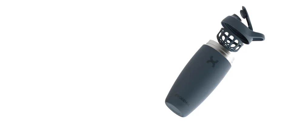 Promixx Shaker Bottle Premium Protein Shaker Bottle for Supplement Shakes Easy Clean Stainless Steel Cup (550 ml Midnight Blue) - shaker protein bottle blender shake becher mit flasche proteinshake eiweiss fitness edelstahl glas