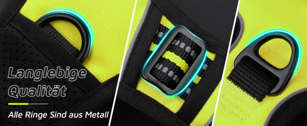 Eagloo dog harness medium -sized dogs anti -train dog harnesses with reflex strips and control adjustable adjustable and durable breast harness dog suitable for walking and jogging green m (1 pack) - product information 2