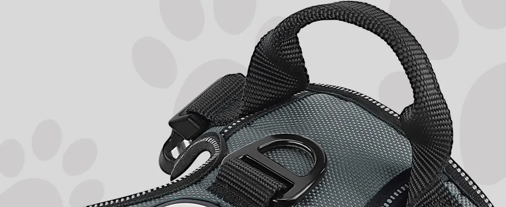 Joytale dog harness Large dogs reflective soft padded dogs curve anti -train adjustable breathable breast dishes with safe simple control handle gray XL XL (1 Pack) gray - Hundegeschirr