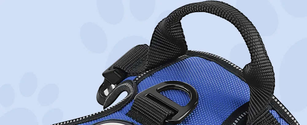 Joytale dog harness Large dogs reflective soft padded dogs curve ant train adjustable breathable breast harness with safe simple control handle navy blue XL XL (1 Pack) navy blue - Hundegeschirr
