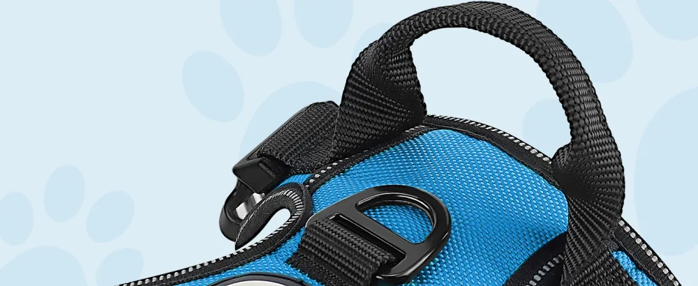 Joytale dog harness Large dogs reflective soft padded dogs scrapes anti -train adjustable breathable breast dishes with safe simple control handle blue XL XL (1 Pack) blue - Hundegeschirr