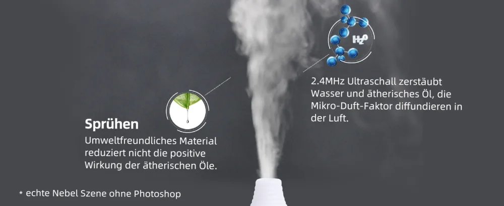 Asakuki aroma diffuser for essential oils 300ml humidifier fragrance oil fragrance oil. - diffuser