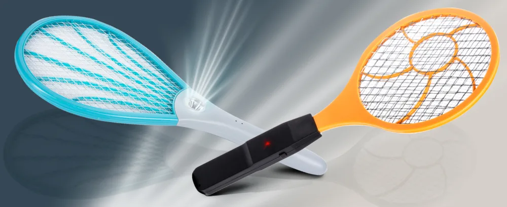 Electric fly swatter electric fly catcher insect killer mosquito swatter - test winner customer satisfaction (set: 3 pieces) - fliegenklatsche
