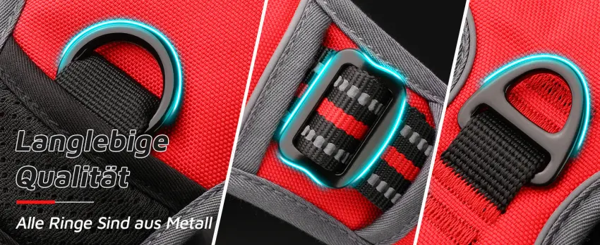 Eagloo dog harness Large dogs anti -train dog harness with reflex strips and control adjustable and adjustable dish Dog large chest harness for labrador red XL XL (1 Pack) red - product information 2