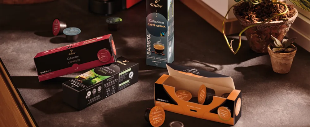 Tchibo Cafissimo storage box espresso strong coffee capsules 96 pieces (espresso intensive with strong roasted aromas) sustainable & fair trade 720 g (1 Pack) - Cafissimo Kapseln