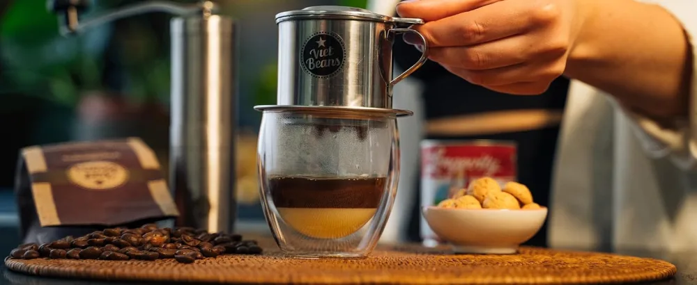Coffee starter set "Breakfast for two" - 2 variations of coffee ground + 2 x stainless steel filter + code milk vegan Big breakfast (vegan) 980 g (1 Pack) - Espresso Vollautomat Kaffee Crema Siebträgermaschine