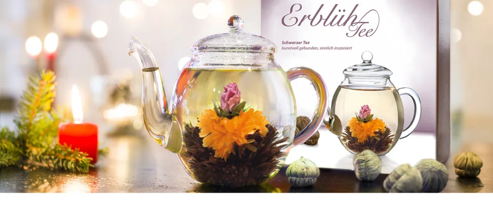 Creano tea blower 36 tea balls black tea large pack blossom in bulk pack tar lunches blooming tea flowering tea 36x black tea - Erblühtee schwarz