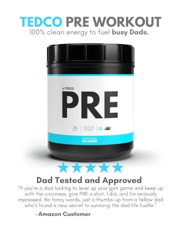 Pre Workout Powder - All Natural Preworkout for Men, Zero Artificial Sweeteners - BCAA, Creatine, Beta Alanine, L-Citrulline - 30 Full Servings (Citrulicious) Citrus - TEDCO Pre Workout