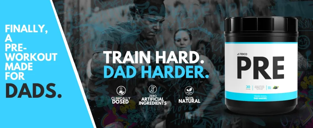 Pre Workout Powder - All Natural Preworkout for Men, Zero Artificial Sweeteners - BCAA, Creatine, Beta Alanine, L-Citrulline - 30 Full Servings (Citrulicious) Citrus - Train Hard. Dad Harder.
