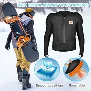 Benken ultra light protective equipment ski body tank back protector external sport anti-collision baking protector protector jacket for snowboard & skating - Szenendiagramm 2