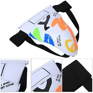 Groin and Abdomen Boxing Protector Kids Jockstrap Groin Guard Protective Gear for Boxing Sanda Taekwondo Training White  - product information 3