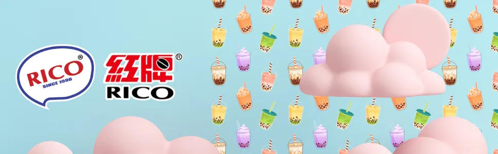 RICO - Bubble Milk Tea Drink - 24 X 350 ML - Multipack Original Multipack - Rico Bubble Tea, Boba Tea, Thai Tea