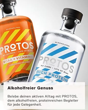 Protos red 0.0% |Alcohol -free distillate |For non-alcoholic cocktails and long drinks |+ 12.5g BCAAS and 5 vitamins |500ml single bottle - Egg Eierlikör