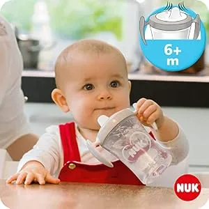 NUK 3-in-1 drinking cup set with trainer cup batch cup (6+ months) Magic Cup 360 drinking cup (8+ m) & action cup drinking bottle children (12+ m) |230 ml |BPA-free |Green Leopard boys (blue) single - product information 6
