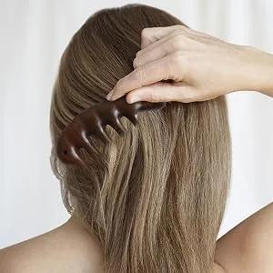 Wood massage comb sandalwood head scalp comb no static comb with wide teeth for head scalp scalp scalp. - Sanfte Massage