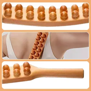 Colcolo Wooden Scraping Stick Massage Tool Lymphatic Drainage Tool Body Shaping for Legs Beech - Massageroller mit Handgriff