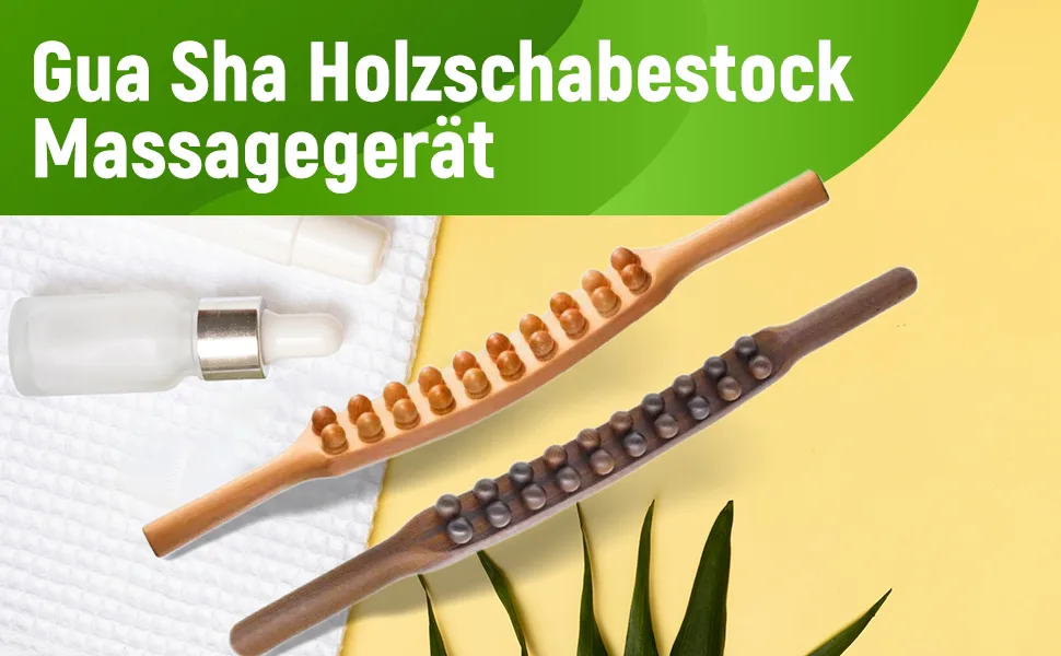 Colcolo Wooden Scraping Stick Massage Tool Lymphatic Drainage Tool Body Shaping for Legs Beech - Massagestab aus Holz